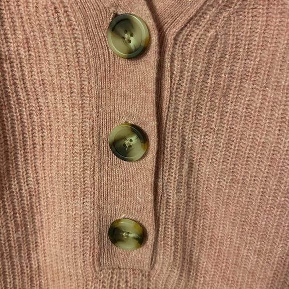 Madewell Dusty Rose Pink Button Sweater - Small - Picture 3 of 3